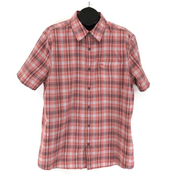 Exofficio Short Sleeve Button Up Shirt Men's XXL Plaid Pocket Outdoor Fishing - Picture 1 of 12